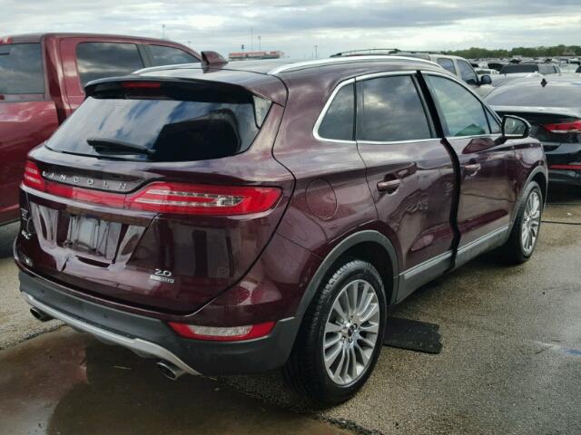 5LMCJ3C9XGUJ19661 - 2016 LINCOLN MKC MAROON photo 4