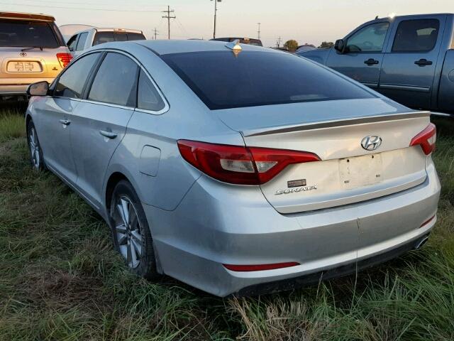 5NPE24AF2FH235084 - 2015 HYUNDAI SONATA SE SILVER photo 3