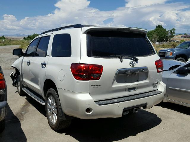 5TDDW5G16DS086624 - 2013 TOYOTA SEQUOIA PL WHITE photo 3