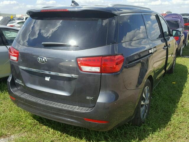 KNDMC5C12H6278093 - 2017 KIA SEDONA GRAY photo 4