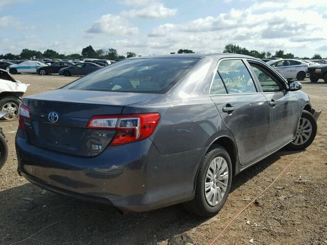 4T1BD1FK5CU049148 - 2012 TOYOTA CAMRY HYBR GRAY photo 4