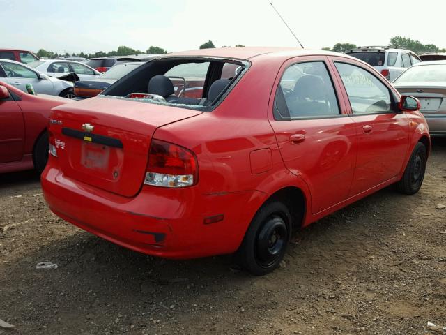 KL1TJ52664B272398 - 2004 CHEVROLET AVEO LS RED photo 4