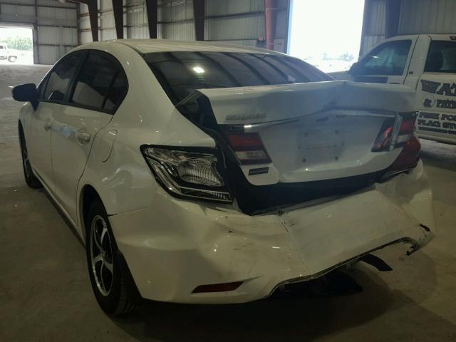 19XFB2F72FE087811 - 2015 HONDA CIVIC SE WHITE photo 3