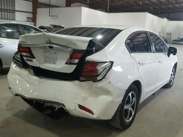 19XFB2F72FE087811 - 2015 HONDA CIVIC SE WHITE photo 4