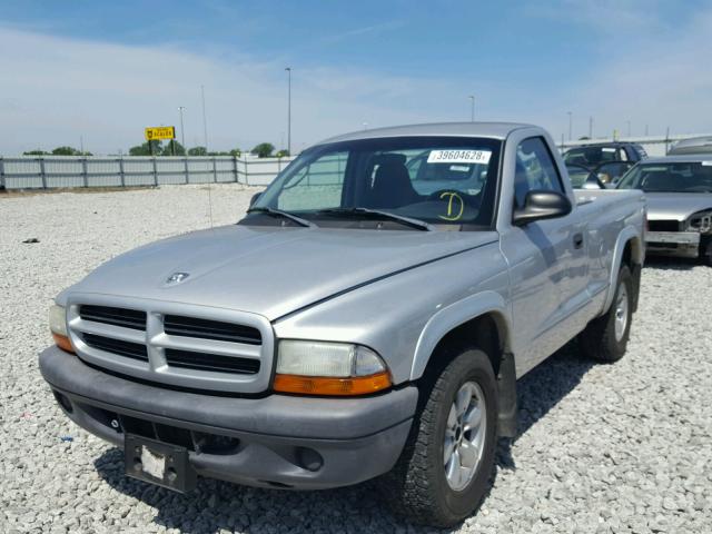 1D7FL16X43S210434 - 2003 DODGE DAKOTA SXT SILVER photo 2