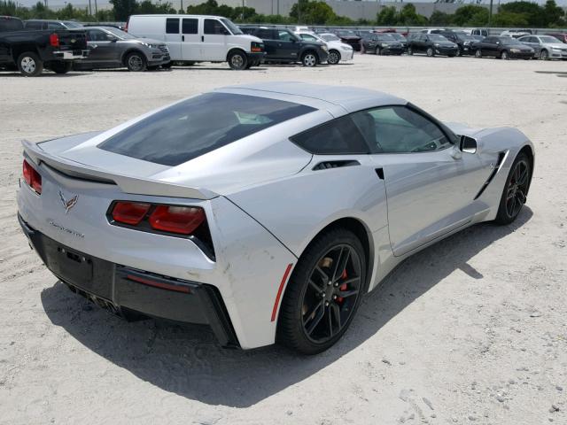 1G1YB2D75E5125854 - 2014 CHEVROLET CORVETTE S SILVER photo 4