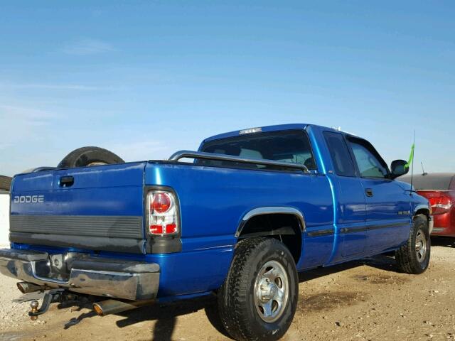 3B7HC13Y7XG105822 - 1999 DODGE RAM 1500 Q BLUE photo 4