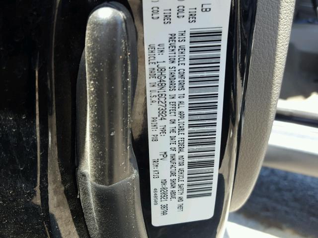 1J8HG48N16C273924 - 2006 JEEP COMMANDER შავი ფოტო 10