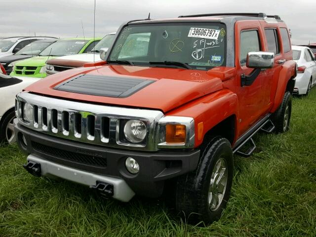 5GTEN13L198142187 - 2009 HUMMER H3 RED photo 2