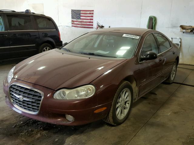 2C3HC56G7YH134737 - 2000 CHRYSLER LHS BURGUNDY photo 2