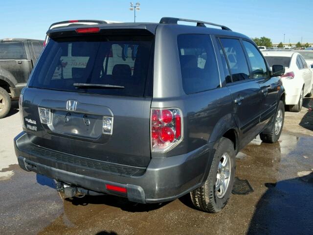 5FNYF28408B009833 - 2008 HONDA PILOT GRAY photo 4