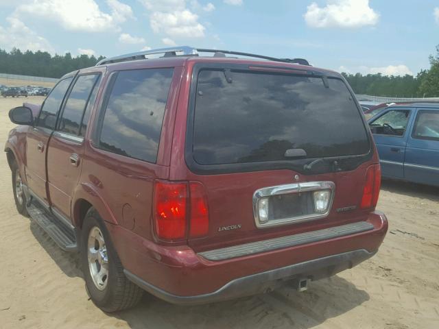 5LMFU28R61LJ07849 - 2001 LINCOLN NAVIGATOR BURGUNDY photo 3