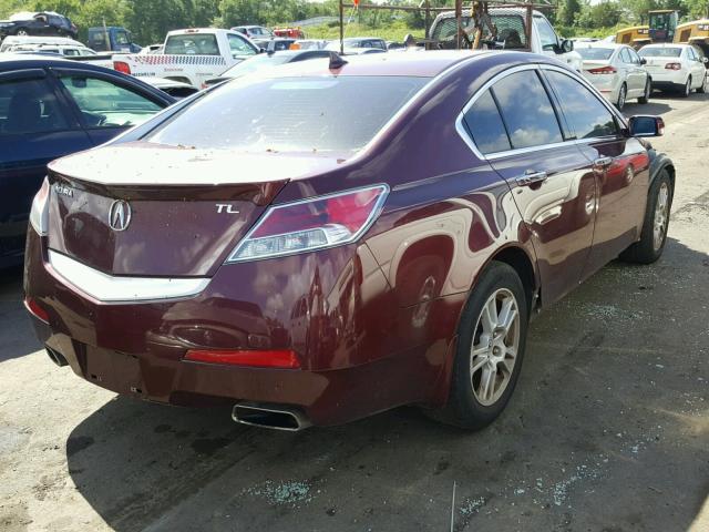 19UUA86579A007181 - 2009 ACURA TL BURGUNDY photo 4