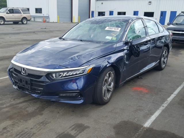 1HGCV1F67JA077591 - 2018 HONDA ACCORD EXL BLUE photo 2