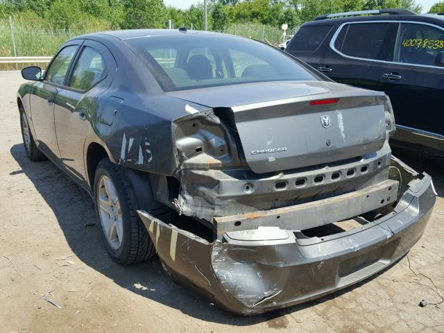 2B3KA43G68H315903 - 2008 DODGE CHARGER GRAY photo 3