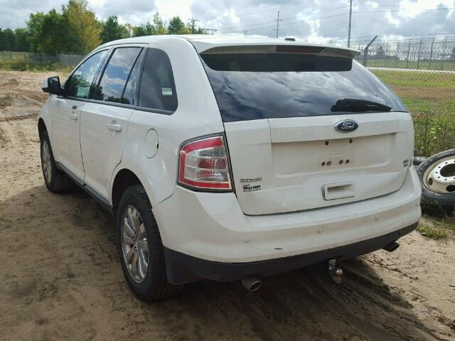 2FMDK4JC6ABB01311 - 2010 FORD EDGE SEL WHITE photo 3