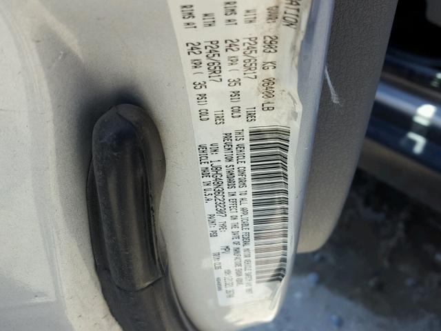 1J8HG48N36C232307 - 2006 JEEP COMMANDER SILVER photo 10