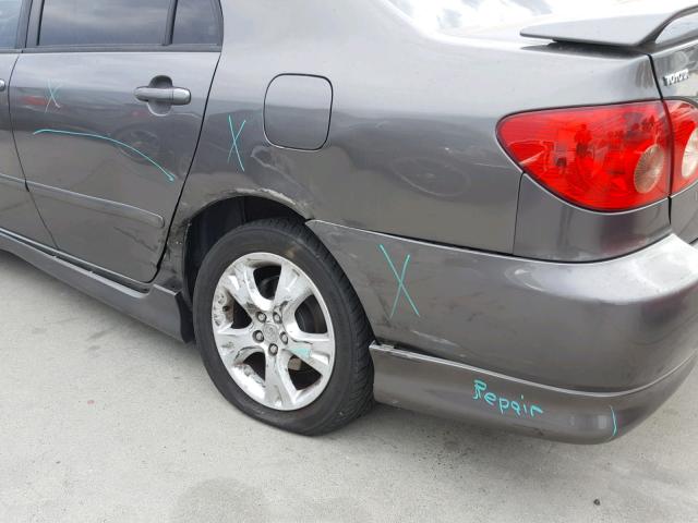 2T1BY30EX6C550304 - 2006 TOYOTA COROLLA XR 灰色 照片 9