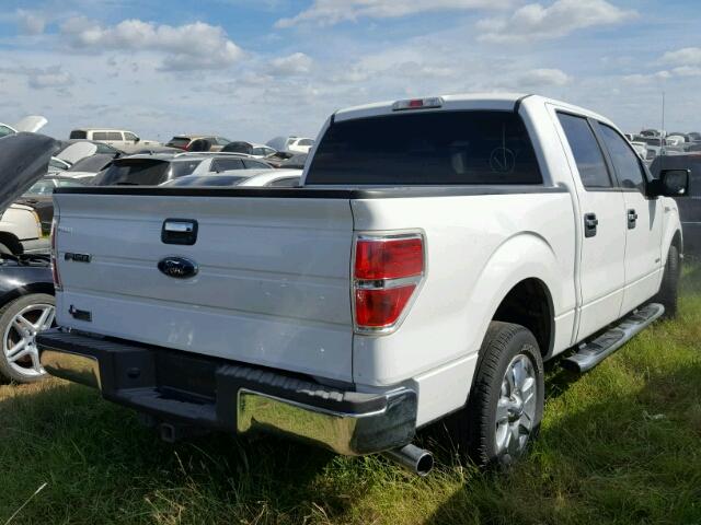 1FTFW1CT4DKF46931 - 2013 FORD F150 SUPER WHITE photo 4