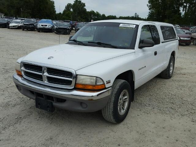 1B7GL22X0XS288919 - 1999 DODGE DAKOTA WHITE photo 2