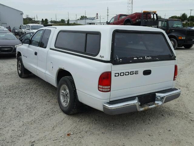 1B7GL22X0XS288919 - 1999 DODGE DAKOTA WHITE photo 3