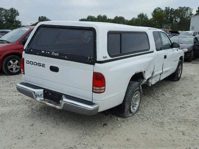 1B7GL22X0XS288919 - 1999 DODGE DAKOTA WHITE photo 4