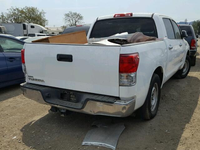 5TFEY5F17BX113482 - 2011 TOYOTA TUNDRA CRE WHITE photo 4