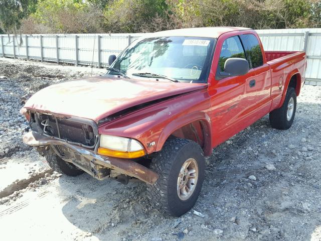 1B7GG22N7YS765981 - 2000 DODGE DAKOTA RED photo 2