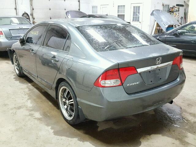 2HGFA16389H339419 - 2009 HONDA CIVIC VP GRAY photo 3