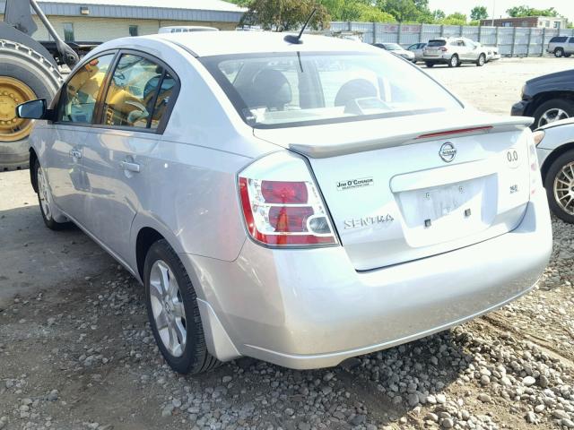 3N1AB61EX8L724873 - 2008 NISSAN SENTRA 2.0 SILVER photo 3