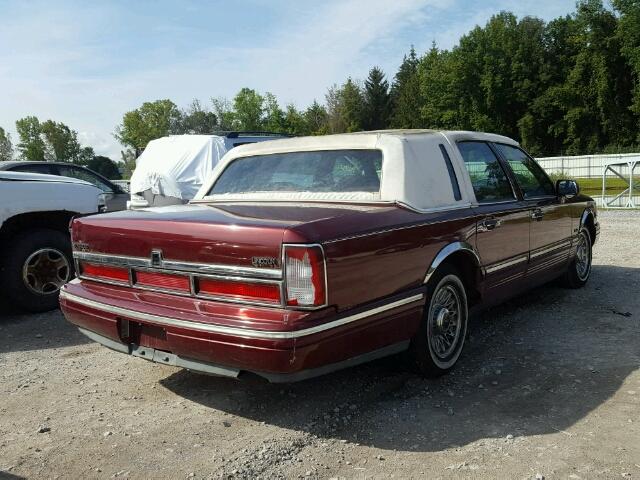 1LNLM81W8VY606833 - 1997 LINCOLN TOWN CAR E RED photo 4