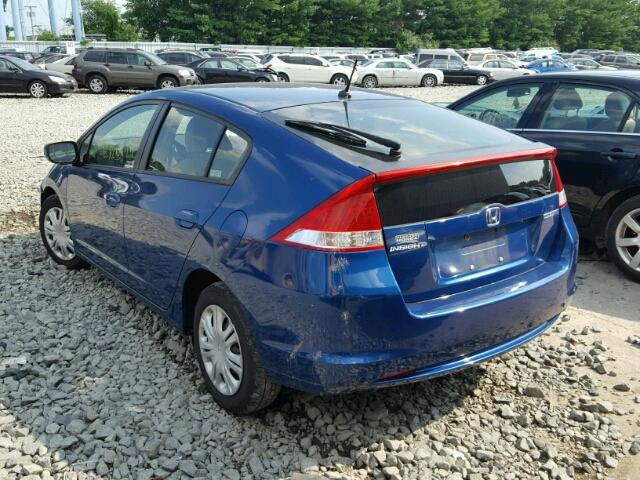 JHMZE2H56BS003687 - 2011 HONDA INSIGHT LX BLUE photo 3