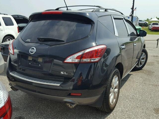 JN8AZ1MU3DW209477 - 2013 NISSAN MURANO S BLACK photo 4