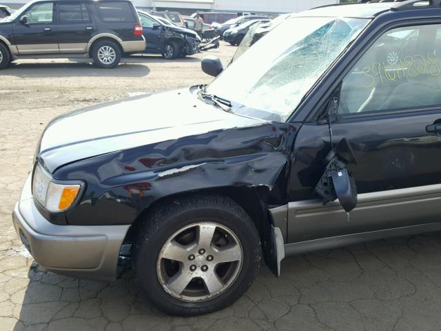 JF1SF6559YH710225 - 2000 SUBARU FORESTER S შავი ფოტო 9