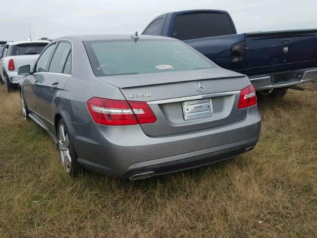 WDDHF5KB9CA569804 - 2012 MERCEDES-BENZ E GRAY photo 3