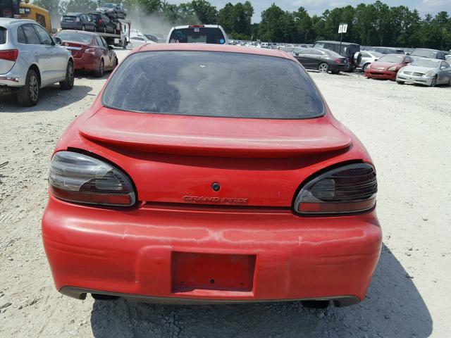 1G2WR5218XF321203 - 1999 PONTIAC GRAND PRIX RED photo 9