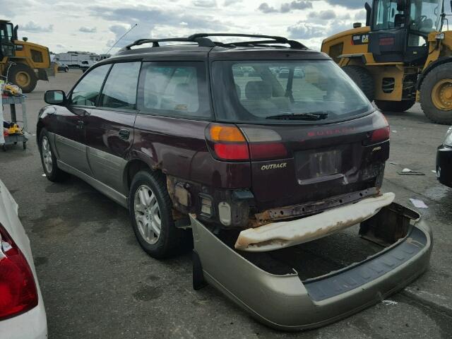 4S3BH6659Y7635941 - 2000 SUBARU LEGACY MAROON photo 3