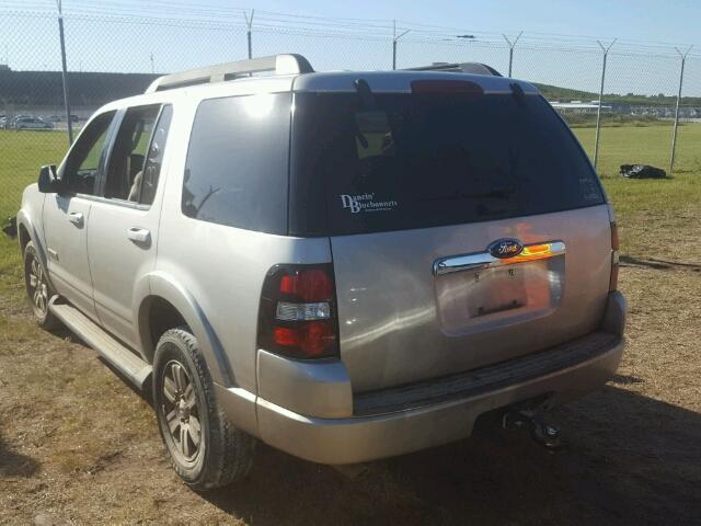 1FMEU63E68UA15655 - 2008 FORD EXPLORER SILVER photo 3