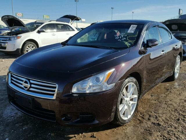 1N4AA5APXDC826083 - 2013 NISSAN MAXIMA S MAROON photo 2