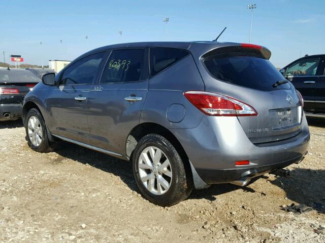 JN8AZ1MU9DW208897 - 2013 NISSAN MURANO GRAY photo 3