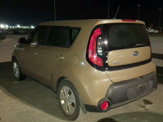 KNDJN2A27F7174200 - 2015 KIA SOUL BROWN photo 3