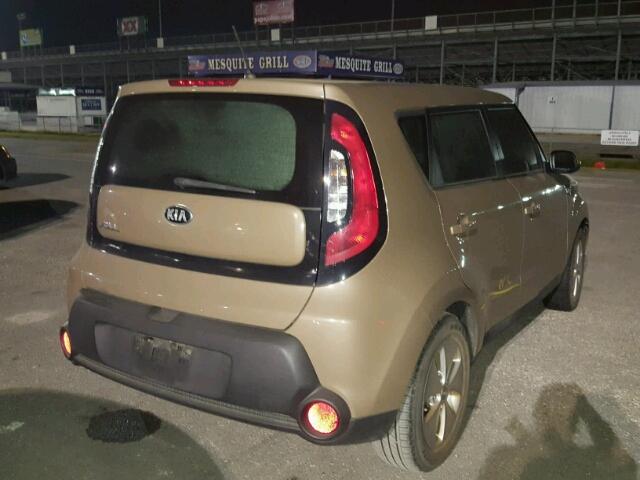 KNDJN2A27F7174200 - 2015 KIA SOUL BROWN photo 4