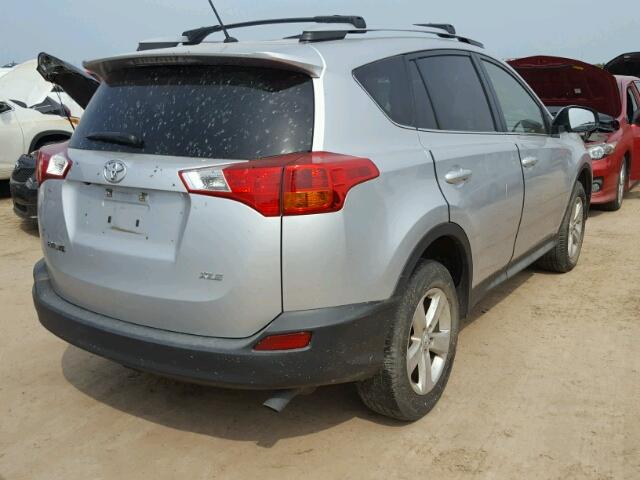 JTMWFREV7DD006104 - 2013 TOYOTA RAV4 XLE SILVER photo 4