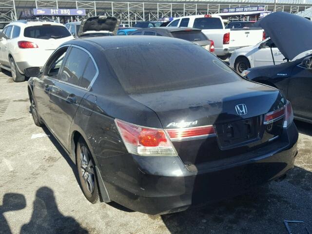 1HGCP2F69CA125661 - 2012 HONDA ACCORD SE BLACK photo 3