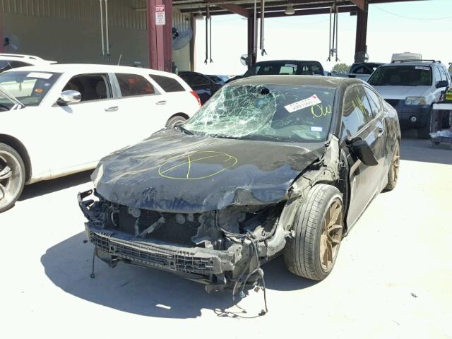 1HGCT2B89EA002545 - 2014 HONDA ACCORD BLACK photo 2