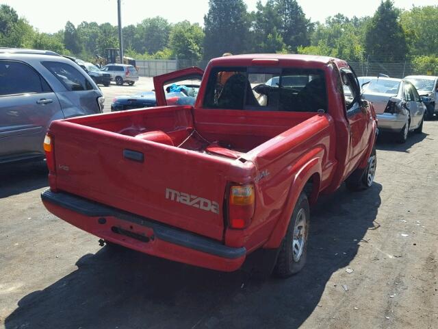 4F4YR12U03TM00858 - 2003 MAZDA B3000 RED photo 4