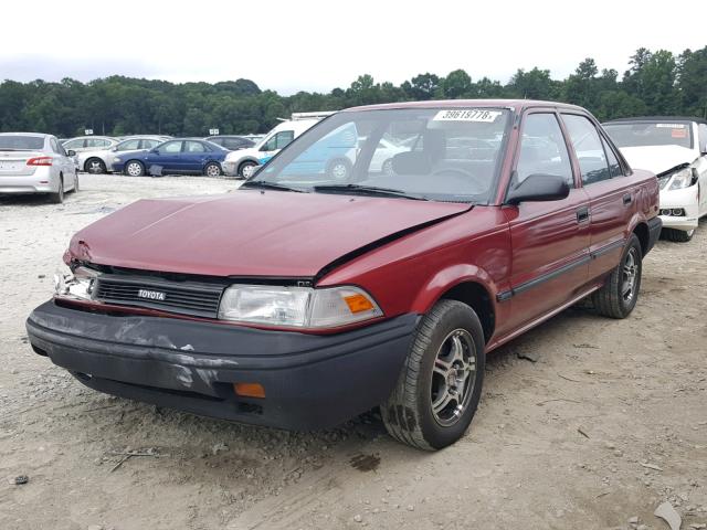 JT2AE94A4L3323587 - 1990 TOYOTA COROLLA DL RED photo 2