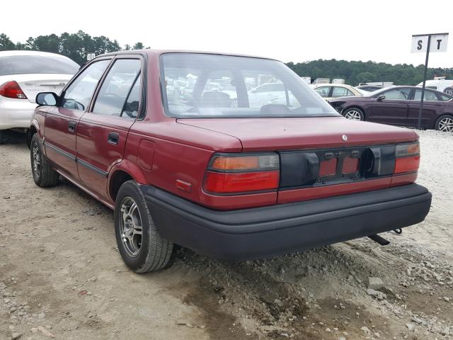 JT2AE94A4L3323587 - 1990 TOYOTA COROLLA DL RED photo 3