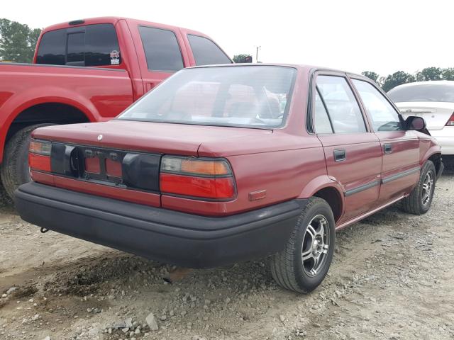 JT2AE94A4L3323587 - 1990 TOYOTA COROLLA DL RED photo 4