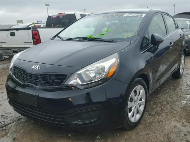 KNADM4A32D6308518 - 2013 KIA RIO LX BLACK photo 2